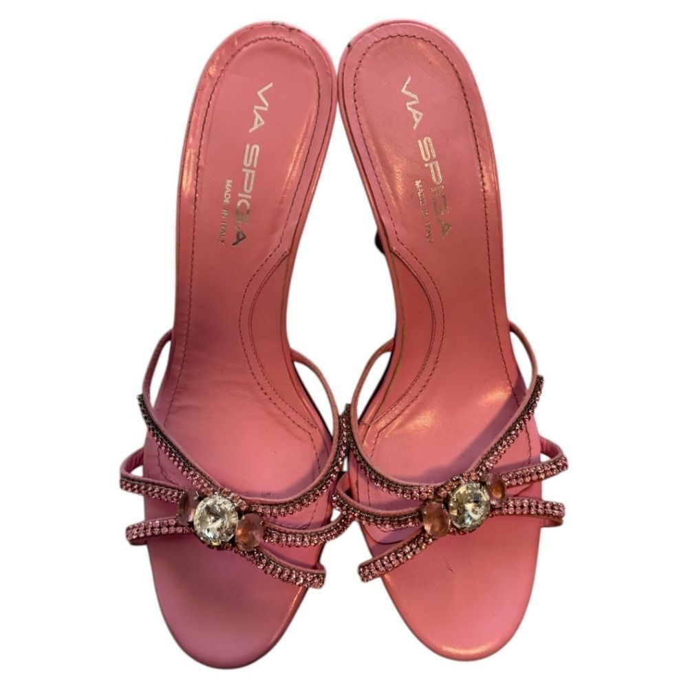 Via Spiga Italian Shoes Pink Bling